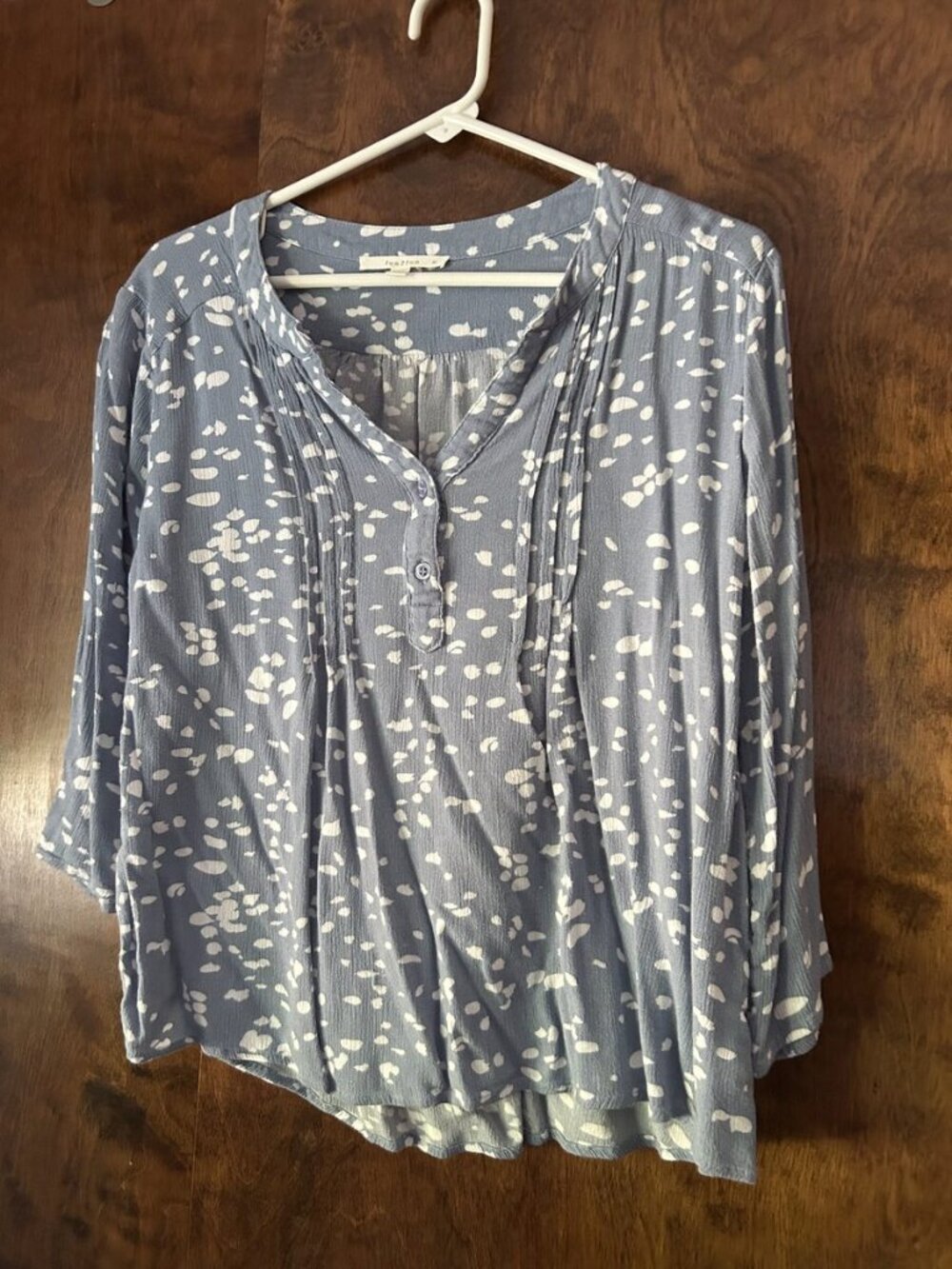 fun2fun Gray Splatter Print Long Sleeve Top XL